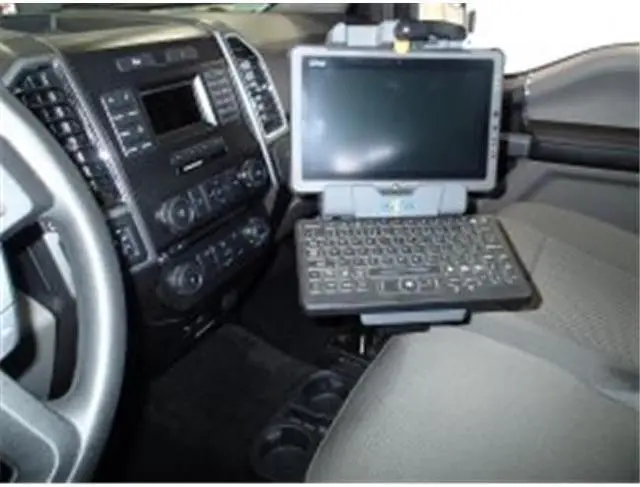 Alt view image 2 of 6 - Havis Vehicle Mount Notebook Keyboard Docking Station for Select Ford CHDM185
