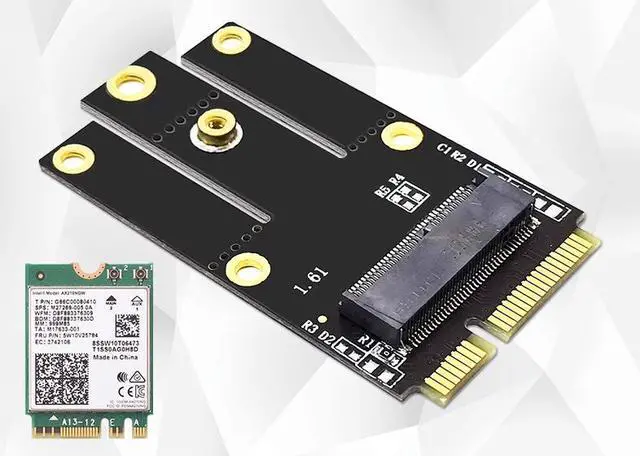 Alt view image 8 of 8 - M.2 NGFF / Key E Card to mPCIe (PCIe+USB) Adapter For Laptop Desktop mPCIe slot