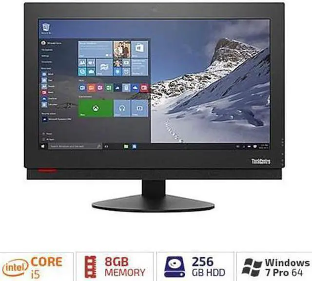 Alt view image 2 of 3 - Lenovo ThinkCentre M700z 10EY000FUS 20in All-in-One- Intel Core i5 i5-6400T 2.20 GHz, 8gb DDR4 RAM, Windows 10 Pro