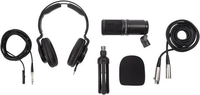 Alt view image 3 of 7 - Zoom PodTrak P4 Recorder with Podcast Microphone Pack Accessory Bundle