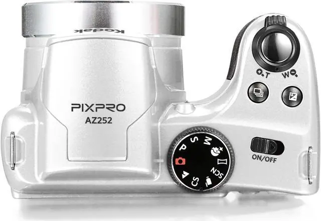 Alt view image 7 of 8 - Kodak PIXPRO AZ252 16MP Digital Camera (White) with 16GB SD Card and Case Bundle