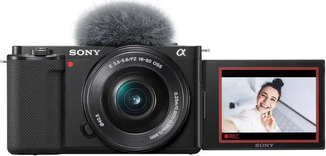 Alt view image 6 of 20 - Sony ZV-E10 Mirrorless Camera with 16-50mm Lens, Black #ILCZV-E10L/B