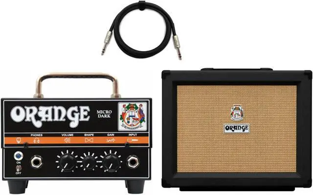 Main image of Orange Amps Micro Dark Terror 20W Amp Head with PPC112 60W 1x12 Black Cabinet