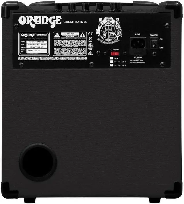 Alt view image 4 of 6 - Orange Amps Crush Bass 25 Combo Amplifier (25W, Black)