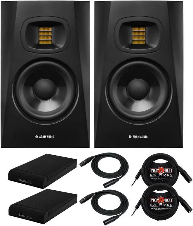Main image of Adam Audio T7V 7-Inch Powered Studio Monitor (2-Pack) with Pads and Cables
