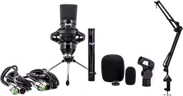 Alt view image 7 of 7 - CAD GXL1800 & GXL800 Microphone Pack (GXL1800SP) Bundle with Knox Gear Desktop Boom Arm Microphone Stand