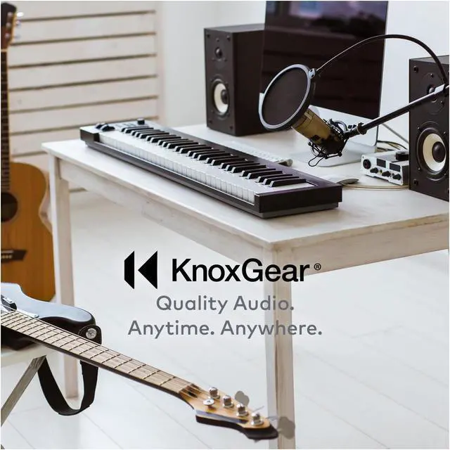 Alt view image 6 of 7 - Knox Gear 88-Key Keyboard Stretchy Spandex Dust Cover (Black)
