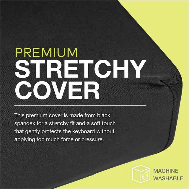 Alt view image 3 of 7 - Knox Gear 88-Key Keyboard Stretchy Spandex Dust Cover (Black)