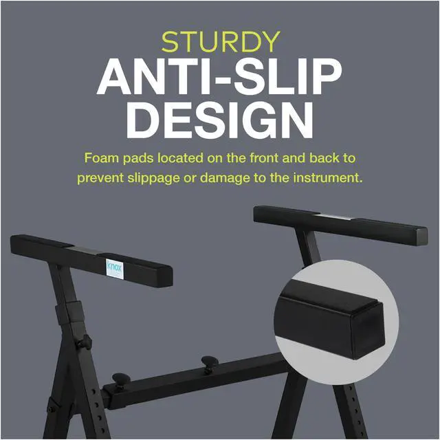 Alt view image 5 of 7 - Knox Gear Z-Style Adjustable Keyboard Stand - Sturdy Height & Width Adjustable