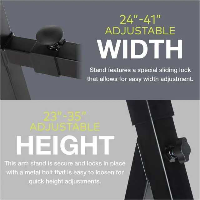 Alt view image 4 of 7 - Knox Gear Z-Style Adjustable Keyboard Stand - Sturdy Height & Width Adjustable