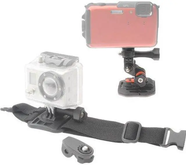 Alt view image 14 of 14 - Vivitar Pro Series Curved Helmet & Arm Mounts for GoPro & All Action Cameras