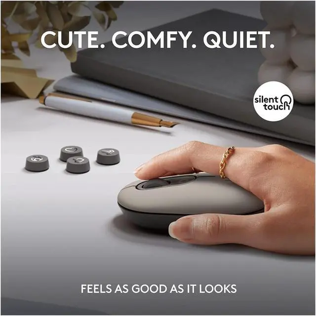 Alt view image 10 of 17 - Logitech POP Wireless Mouse with Customizable Emoji - Wireless - Bluetooth - Mist - Scroll Wheel