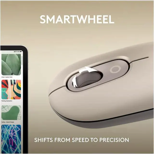 Alt view image 13 of 17 - Logitech POP Wireless Mouse with Customizable Emoji - Wireless - Bluetooth - Mist - Scroll Wheel