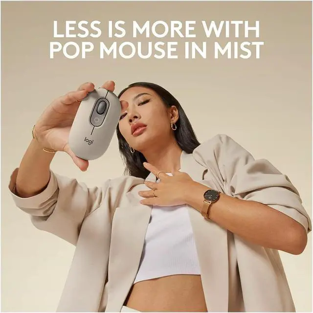 Alt view image 14 of 17 - Logitech POP Wireless Mouse with Customizable Emoji - Wireless - Bluetooth - Mist - Scroll Wheel