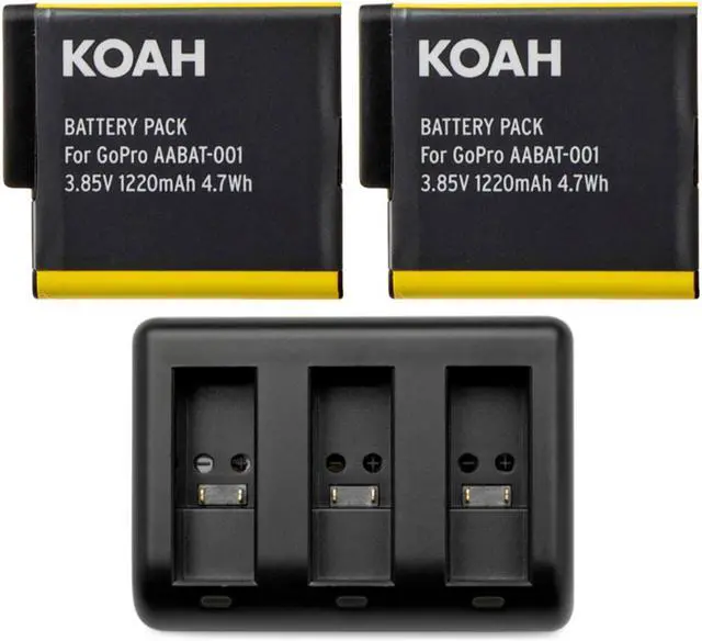 Main image of Koah Pro Battery (2-Pack) and Triple USB Charger for GoPro HERO Camerasle