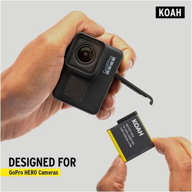 Alt view image 3 of 7 - Koah Pro Battery (2-Pack) and Triple USB Charger for GoPro HERO Camerasle
