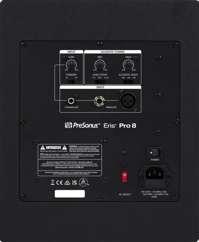 Alt view image 2 of 14 - Presonus Eris Pro 8 8-inch Active Coaxial 2-way Studio Monitors