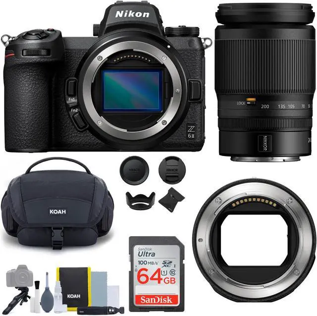 Main image of Nikon Z 6II Mirrorless Digital Camera with 24-200mm f/4-6.3 VR Lens Bundle