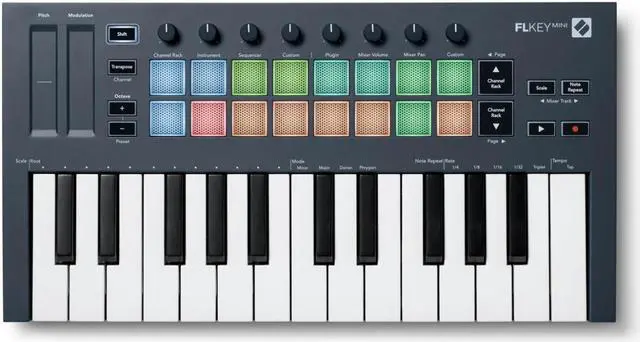 Alt view image 2 of 7 - Novation FLkey Mini 25-Key MIDI Keyboard Controller for FL Studio Bundle