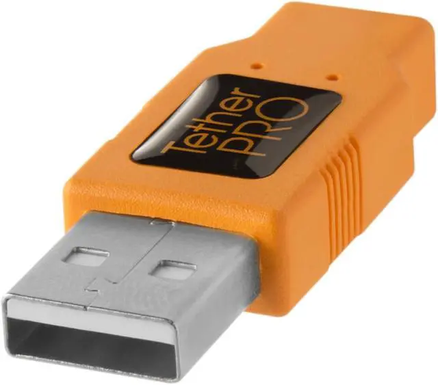 Alt view image 7 of 13 - Tether Tools TetherPro 16' USB 2.0 Active Extension Cable, Orange #CU1917