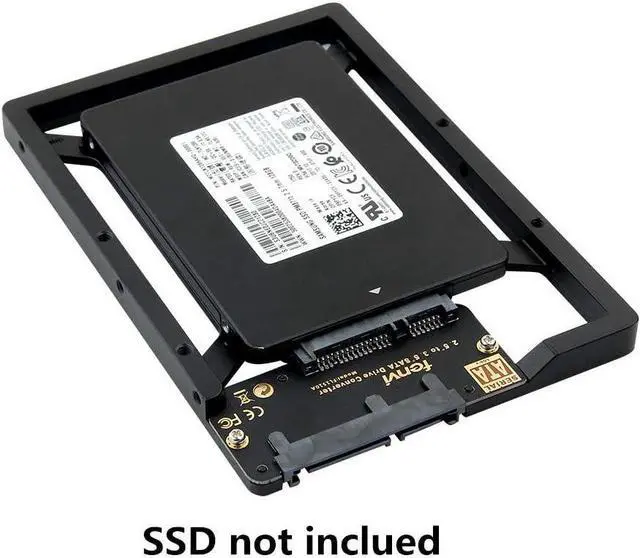 Alt view image 2 of 7 - 2.5 to 3.5 Drive Converter Internal Solid State SSD Card Hard Drive Bracket Adapter SATA SSD Enclosure Caddy Dock Desktop Mac PC 2.5 to 3.5 Mounting Hardrive for Samsung Crucial SanDisk ect SSD