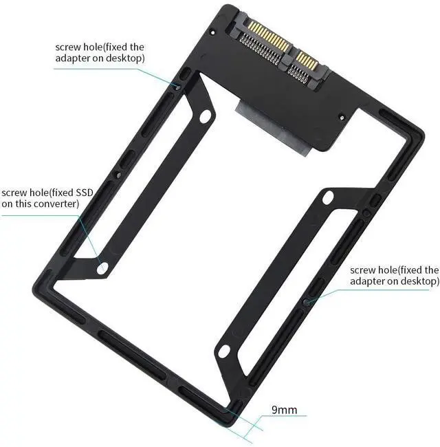 Alt view image 5 of 7 - 2.5 to 3.5 Drive Converter Internal Solid State SSD Card Hard Drive Bracket Adapter SATA SSD Enclosure Caddy Dock Desktop Mac PC 2.5 to 3.5 Mounting Hardrive for Samsung Crucial SanDisk ect SSD