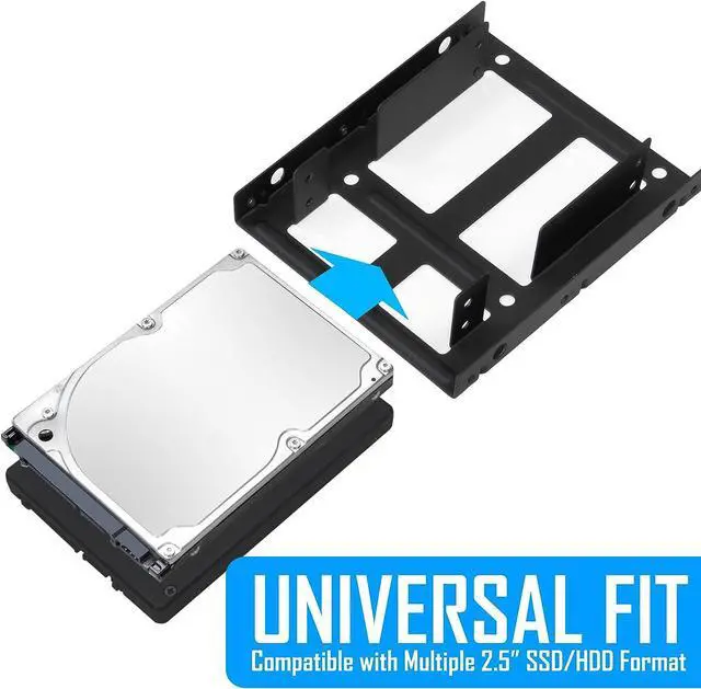 Alt view image 5 of 7 - SSD Hard Drive Mounting Kit Internal Convert Any 2 x 2.5 Solid State Drive / HDD Into a 3.5 Inch Drive Bay. Mounting Screws Included Quick and Easy Installation [HDM-225-BK]