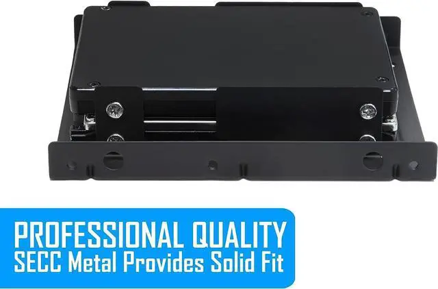 Alt view image 4 of 7 - SSD Hard Drive Mounting Kit Internal Convert Any 2 x 2.5 Solid State Drive / HDD Into a 3.5 Inch Drive Bay. Mounting Screws Included Quick and Easy Installation [HDM-225-BK]