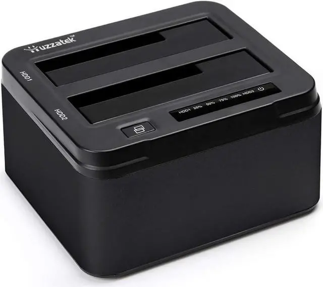 Main image of USB 3.0 to SATA III Dual Bay External Hard Drive Docking Station for 2.5 or 3.5in HDD Duplicator Clone Function