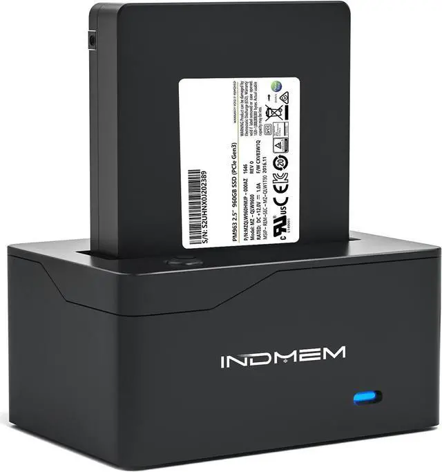 Main image of INDMEM USB 3.2 Gen 2 to U.2 NVMe SSD Adapter, Type C to U.2(SFF-8639) NVMe SSD Reader Converter Enclosure Docking Station for 2.5U.2 NVMe SSD(up to 10Gbps)