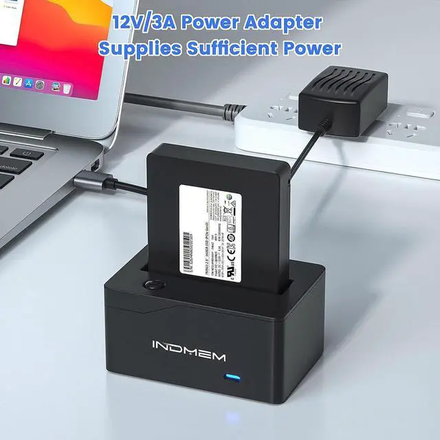Alt view image 6 of 7 - INDMEM USB 3.2 Gen 2 to U.2 NVMe SSD Adapter, Type C to U.2(SFF-8639) NVMe SSD Reader Converter Enclosure Docking Station for 2.5U.2 NVMe SSD(up to 10Gbps)