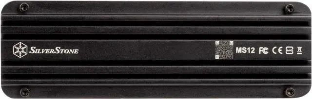 Alt view image 7 of 7 - Silverstone MS12, 20Gbps SuperSpeed+ USB 3.2 Gen 2x2 Type-C to NVMe M.2 SSD Enclosure, Aluminum, Black, SST-MS12