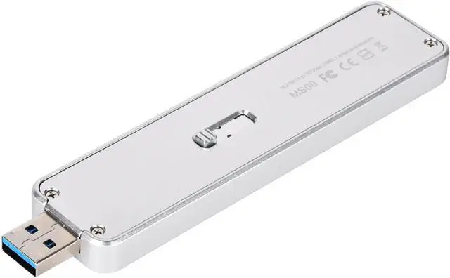 Alt view image 5 of 12 - Silver - M.2 SATA external SSD enclosure with USB 3.1 Gen 2 10 Gbps interface, support 2260 and 2280 SATA M.2 SSD(B Key)