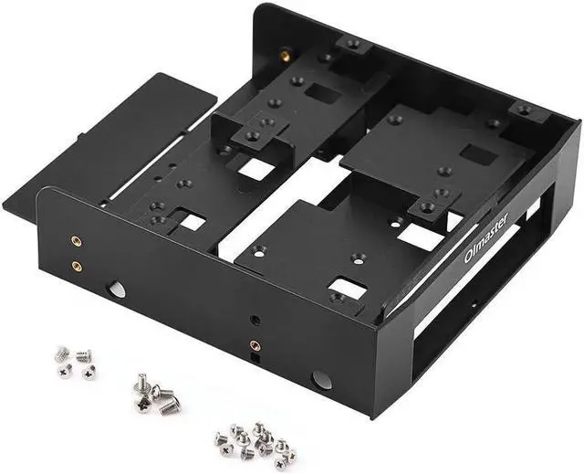 Main image of Zerone 5.25'' to 3.5''/ 2.5'' Bay Adapter 5.25" Floppy-Drive to Dual 2.5 x 3.5 HDD/SSD Bay Cover Computer Mounting Bracket Kit for PC