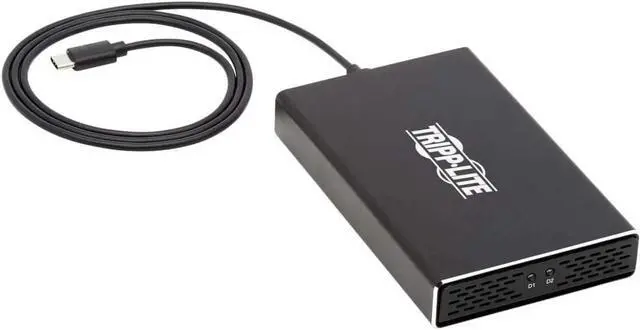 Alt view image 9 of 19 - Tripp Lite USB-C to Dual M.2 SATA SSD/HDD Enclosure Adapter - USB 3.1 Gen 2 (10 Gbps), Thunderbolt 3, UASP, RAID (U457-2M2-SATAG2)
