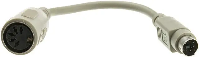 Alt view image 3 of 3 - Cable Wholesale DIN5 Female-MiniDin6 (PS/2) Male, Keyboard Adaptor Cable - 6 inches