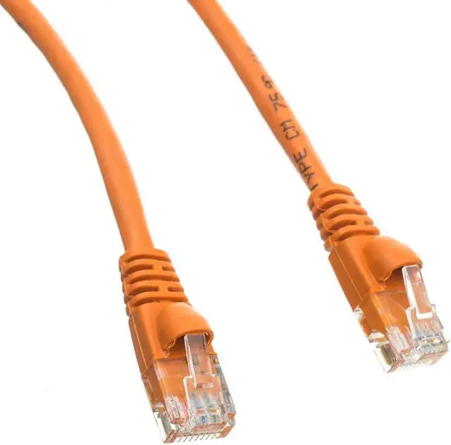 Alt view image 3 of 3 - Cable Wholesale Office Electronics Cat5e Orange Ethernet Patch Cable Snagless/Molded Boot 20 Foot