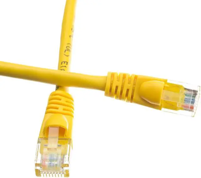 Alt view image 3 of 3 - Cable Wholesale Cat 6a Yellow Ethernet Patch Cable, Snagless / Molded Boot, 500 MHz, 7 foot