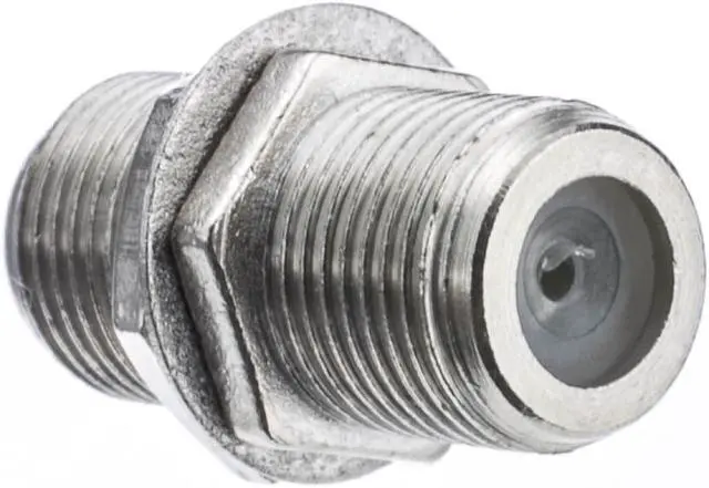 Alt view image 9 of 9 - Cable Wholesale F-Pin (Coax) Coupler Female/Female Panel Mount