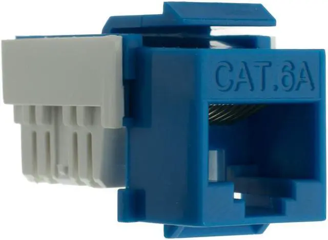 Alt view image 2 of 2 - Cable Wholesale CAT6A Keystone Insert Jack - Blue