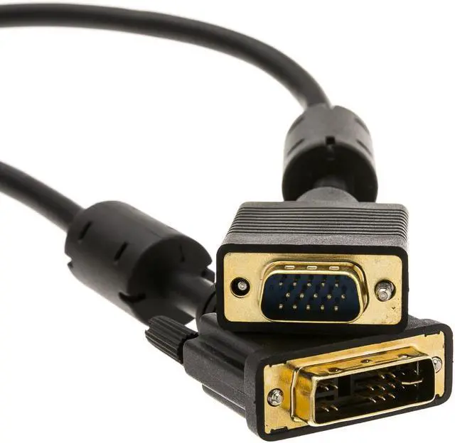 Alt view image 2 of 2 - Cable Wholesale DVI-A to VGA Cable (Analog), Black, DVI-A Male to HD15 Male, 3 meter (10 foot)