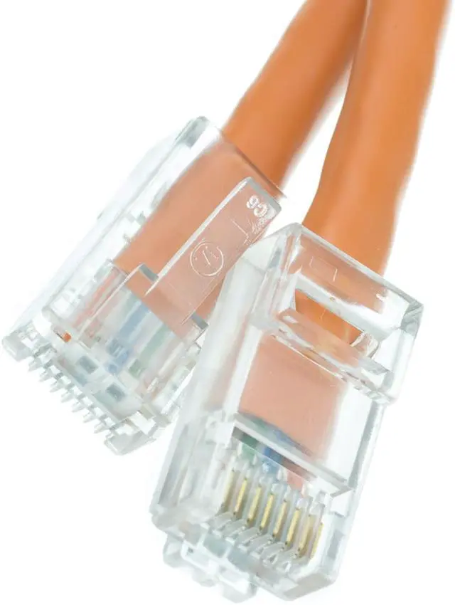 Alt view image 2 of 2 - Cable Wholesale Cat 5E Orange Ethernet Patch Cable, Bootless, 5 Foot