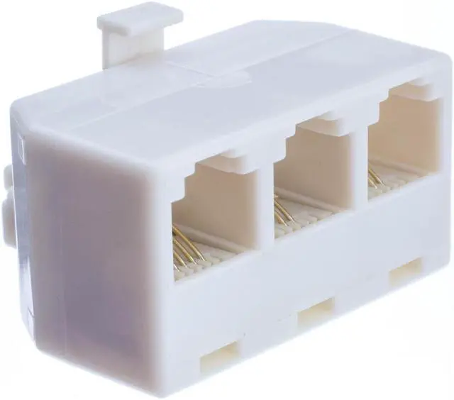 Alt view image 4 of 4 - Cable Wholesale RJ11-RJ12, Line 1, Line 2, Line 1 + 2, 1 Plug to 3 Jack T Adaptor