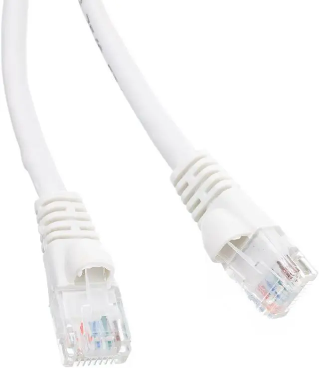 Alt view image 2 of 2 - Cat6a White Ethernet Patch Cable, Snagless/Molded Boot, 500 MHz, 100 foot