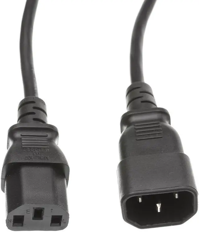 Alt view image 2 of 2 - Computer Power Cord Extension, UL / CSA, Black, 3 ft