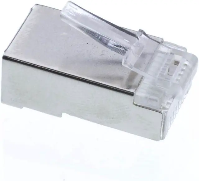 Alt view image 3 of 3 - Cable Wholesale RJ45 CAT5E (8P8C) Crimp Connector Shielded (50 Pcs Per Bag)