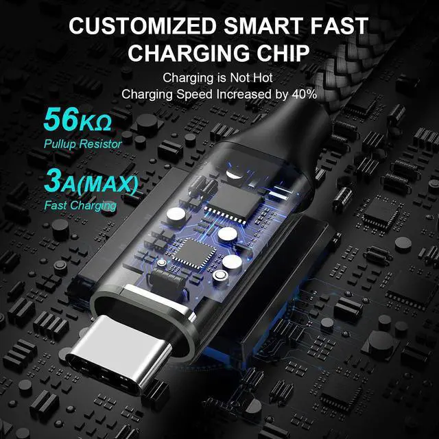 Alt view image 3 of 7 - USB to USB C Cable 1ft 2-Pack Short USB A to Type C Charger Cord Fast Charging for  Galaxy A15 A25 A35 A55 A54 S24 S23 S22 S21 S20 S10 S10E Note 20 10 Moto G for iPhone 16 15