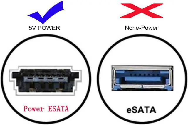 Alt view image 5 of 5 - eSATA to USB C Cable USB Type C Male Host to eSATA eSATAp HDD Cable for Laptop PC