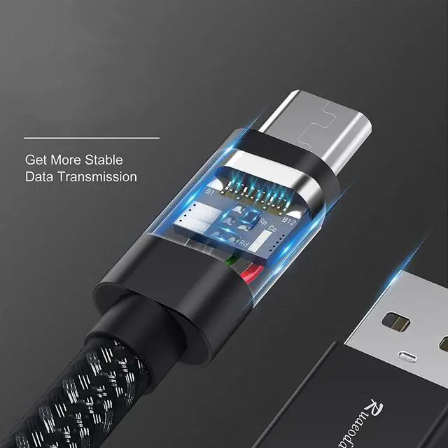 Alt view image 4 of 7 - Long Micro USB Cable Android Charger 20ft with Gold-Plated Compatible with PS4 Charger Cable - High Speed 2.0 USB A Male to Micro USB Nylon Braided Cable for Android Phone
