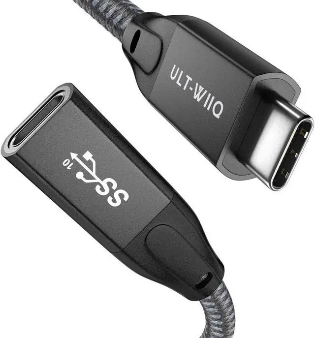 Main image of USB C Extension Cable 3.3Ft, USB 3.2(10gbps) Type C Male to Female Extender Cord Fast Charging & Sync for Nintendo Switch, M1 MacBook Pro Air, Dell XPS, Magsafe Charger iPhone 12 and More